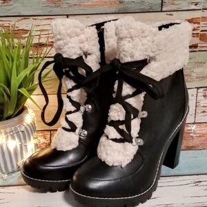 Black and White Women's Boots